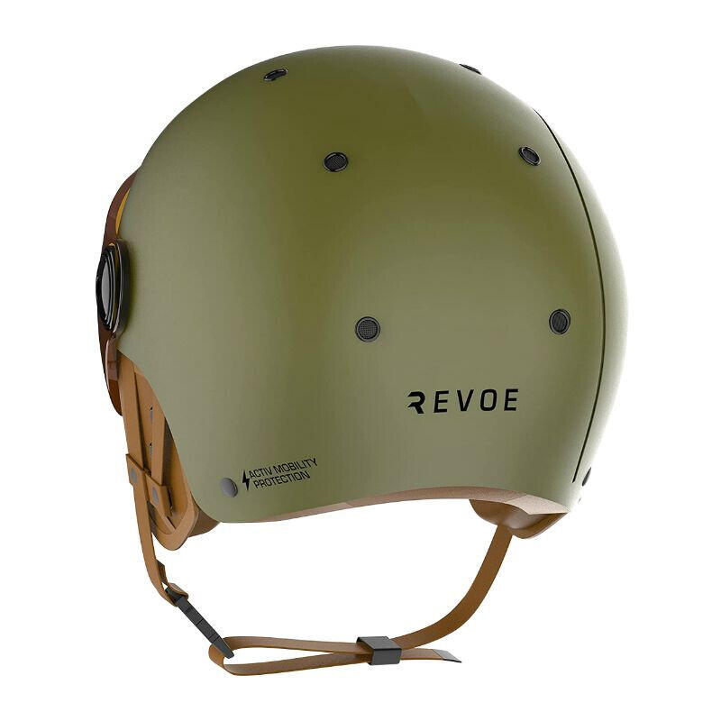 Casco con visiera regolabile, protezione per le orecchie rimovibile Revoe Premiu 3/4