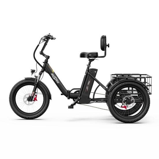 ONESPORT OT30 PRO Triciclo elettrico - 500W 48V18AH Freni a disco - Nero