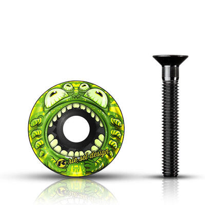 Carbon stemcap 1 1/8" Vorbaukappe mit Motiv inkl. Schraube MTB Fahrrad Ahead