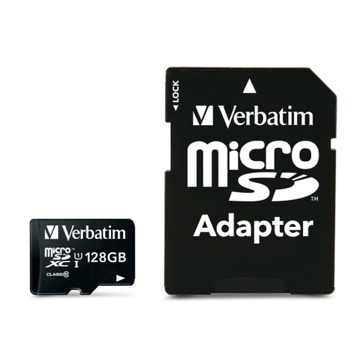 Cartão de memória micro sd com adaptador verbatim 44085 128 gb
