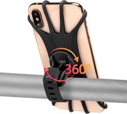 ROCKBROS Support Téléphone Vélo Rotatif 360° Silicone 4-6,8" Noir Bleu