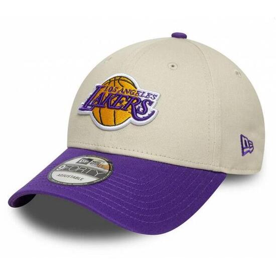 Casquette NBA Los Angeles Lakers New Era Color Block 9FORTY Crème