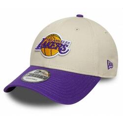 Casquette NBA Los Angeles Lakers New Era Color Block 9FORTY Crème