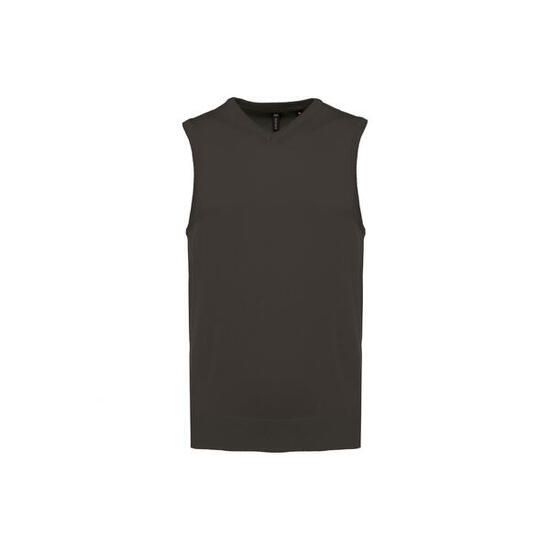Pull col V sans manches Kariban