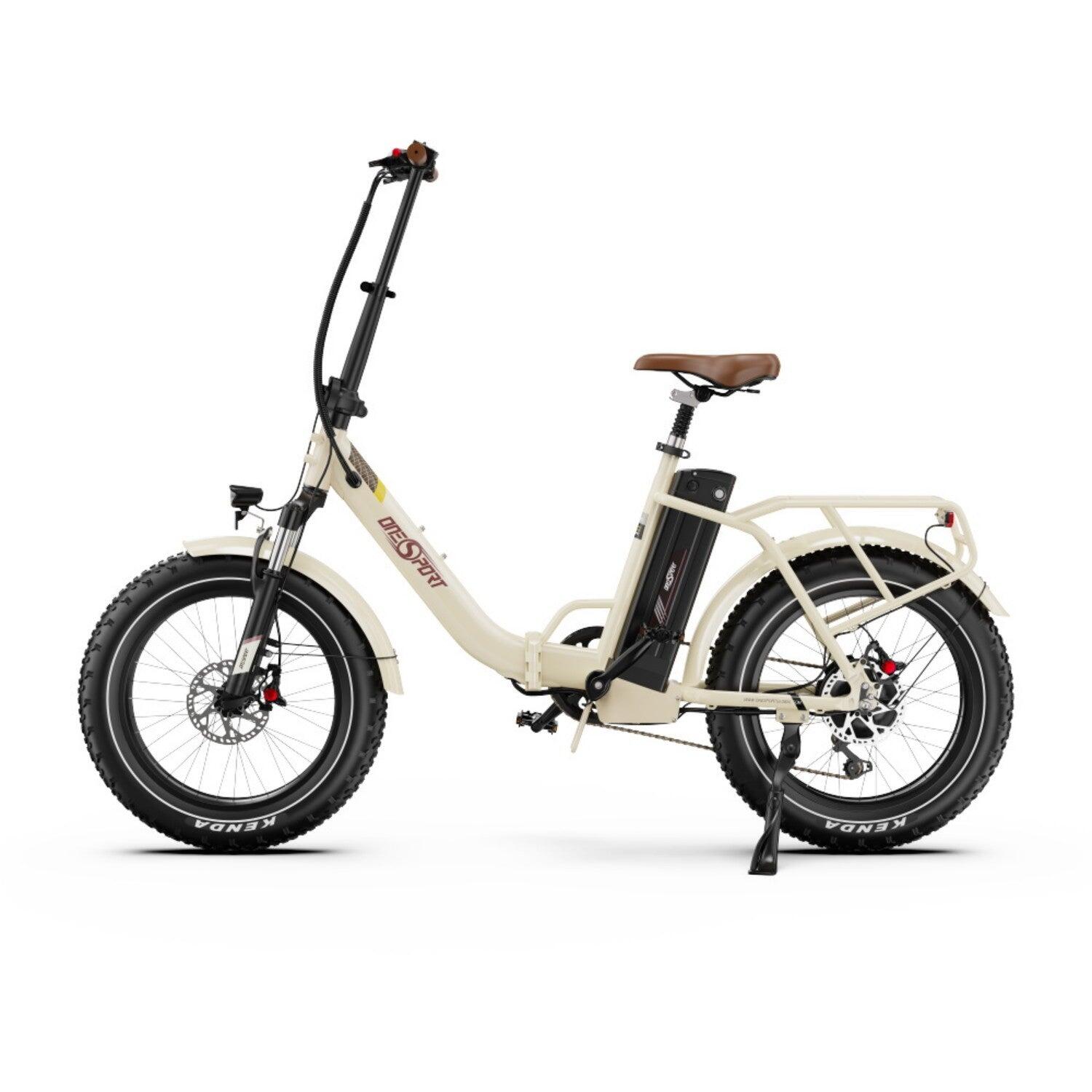 Bicicleta eléctrica onesport ot16 max - motor 500w 48v18ah - bege