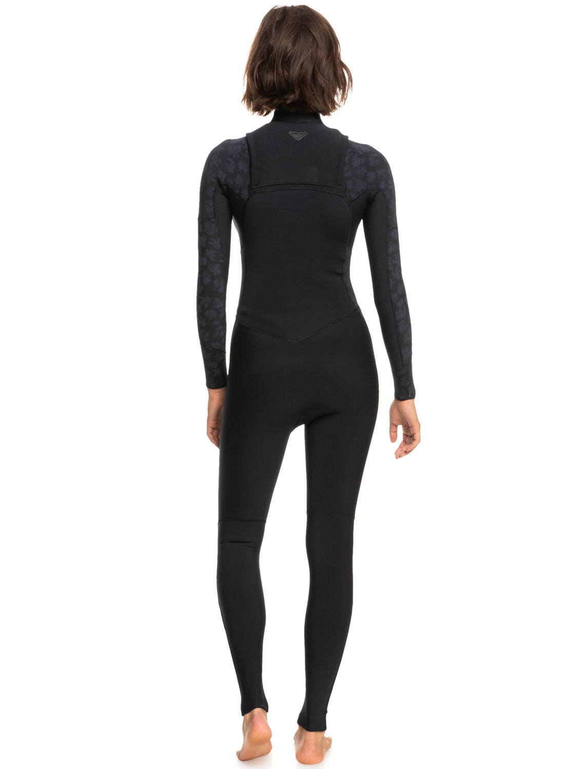 Chest-Zip-Neoprenanzug 3/2MM SWELL SERIES Schwarz Frauen 2/4