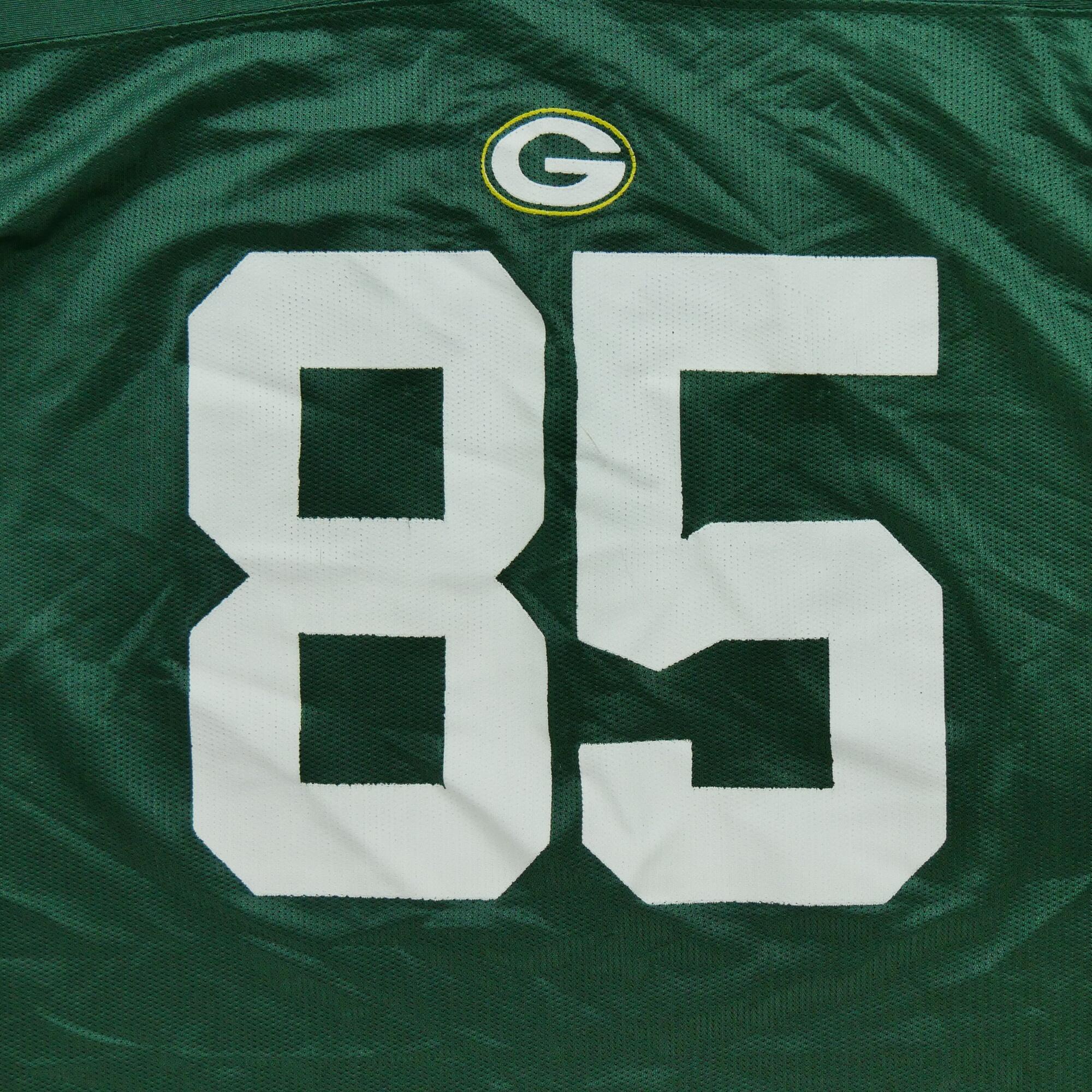 Seconda Mano - Maglia verde dei Green Bay Packers della NFL - Stato buono 3/6