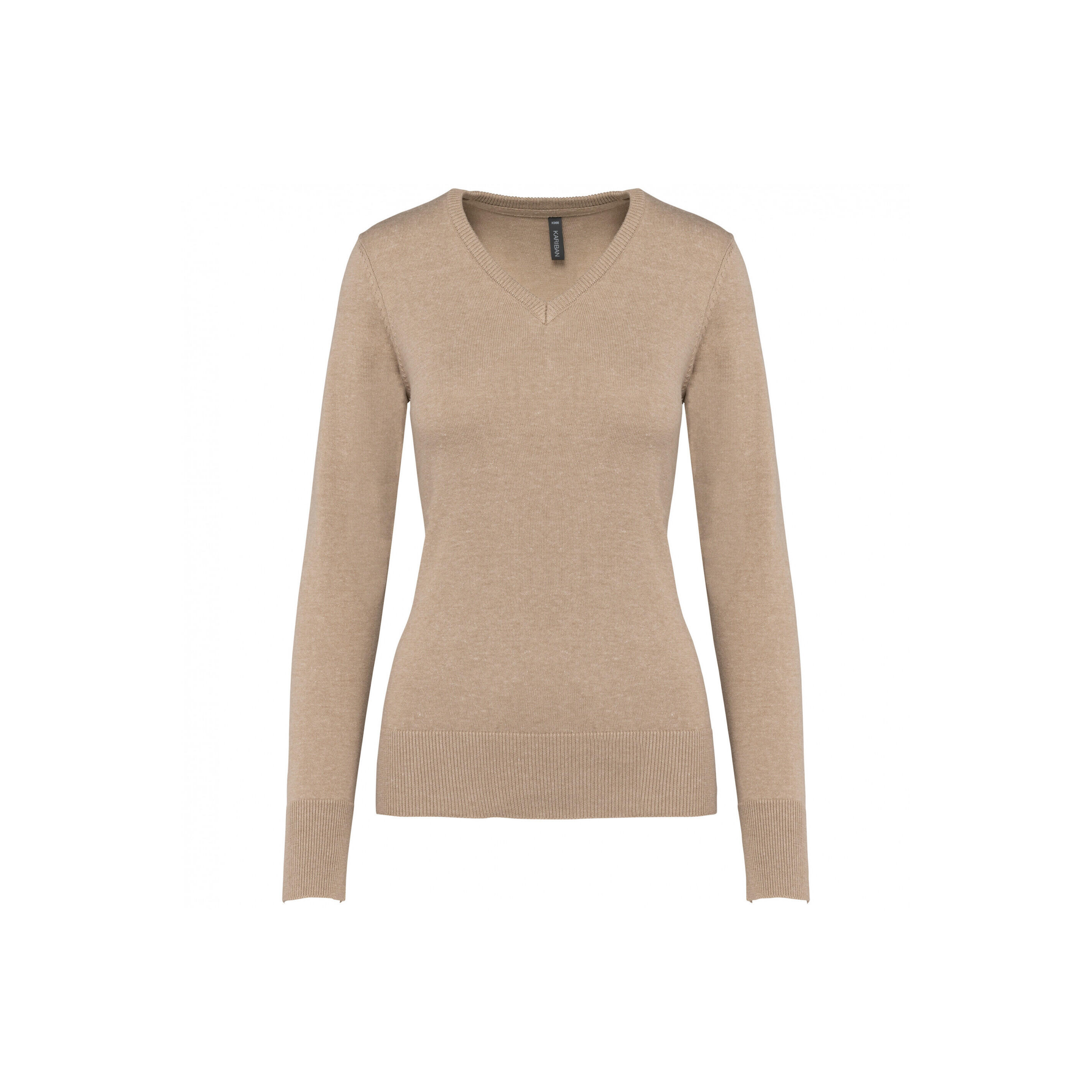 Kariban - Pull Col V Femme Kariban - Pull - Beige - Decathlon