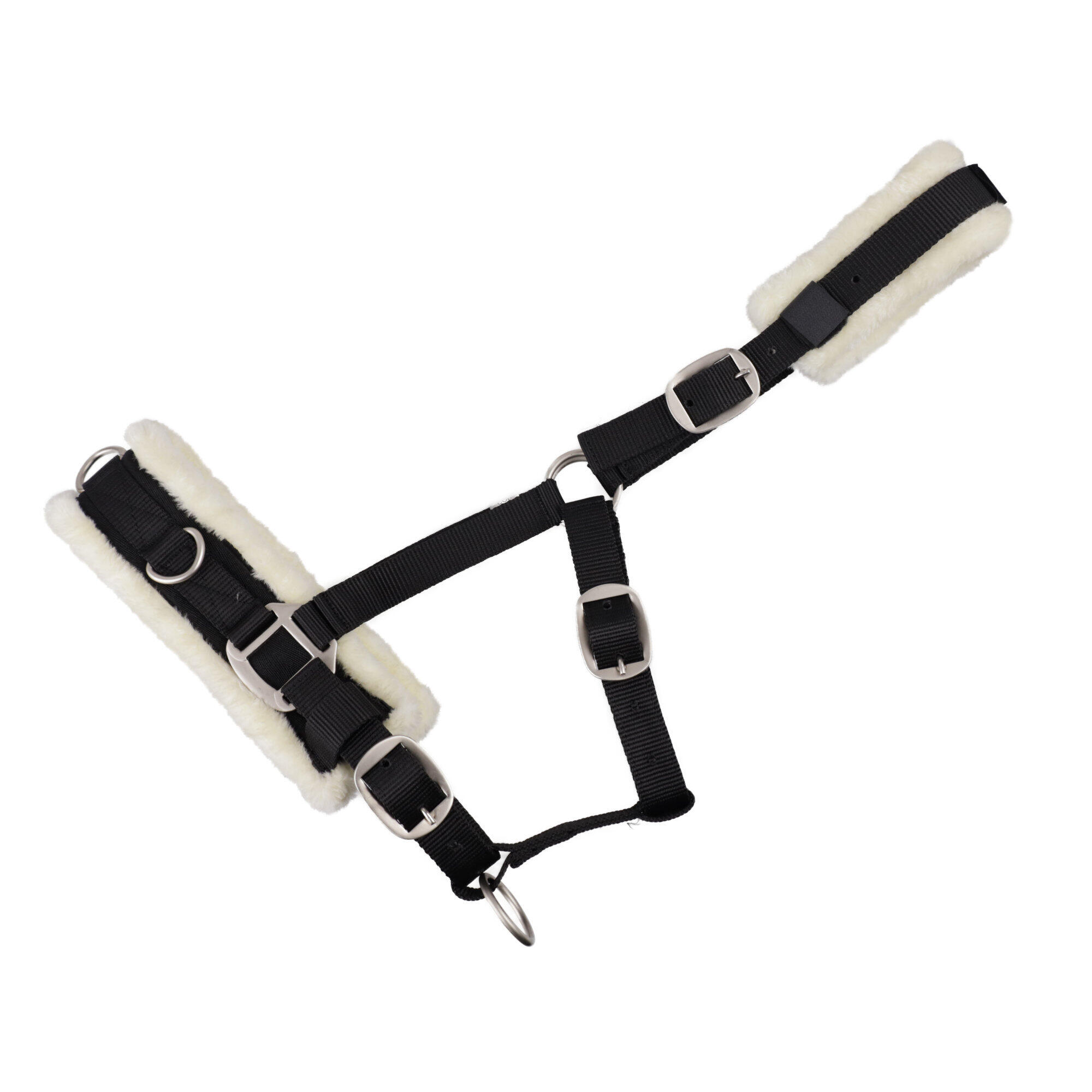 Caveçon pour cheval nylon avec fourrure artificielle USG 2/3