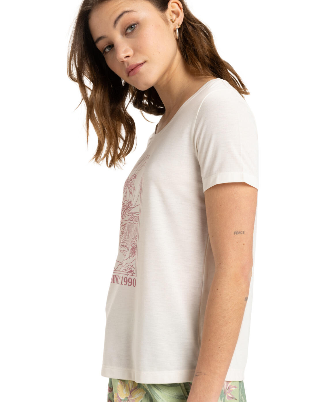 T-shirt à manches courtes SURFCLASSIC Blanc Femme 4/4