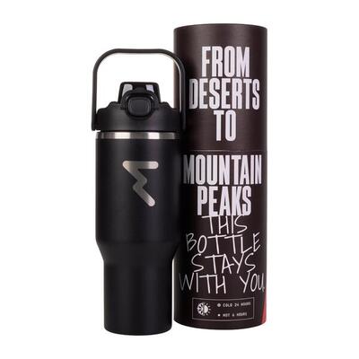 Bouteille isotherme Elitex Training schwarz aus Aluminium 1 L