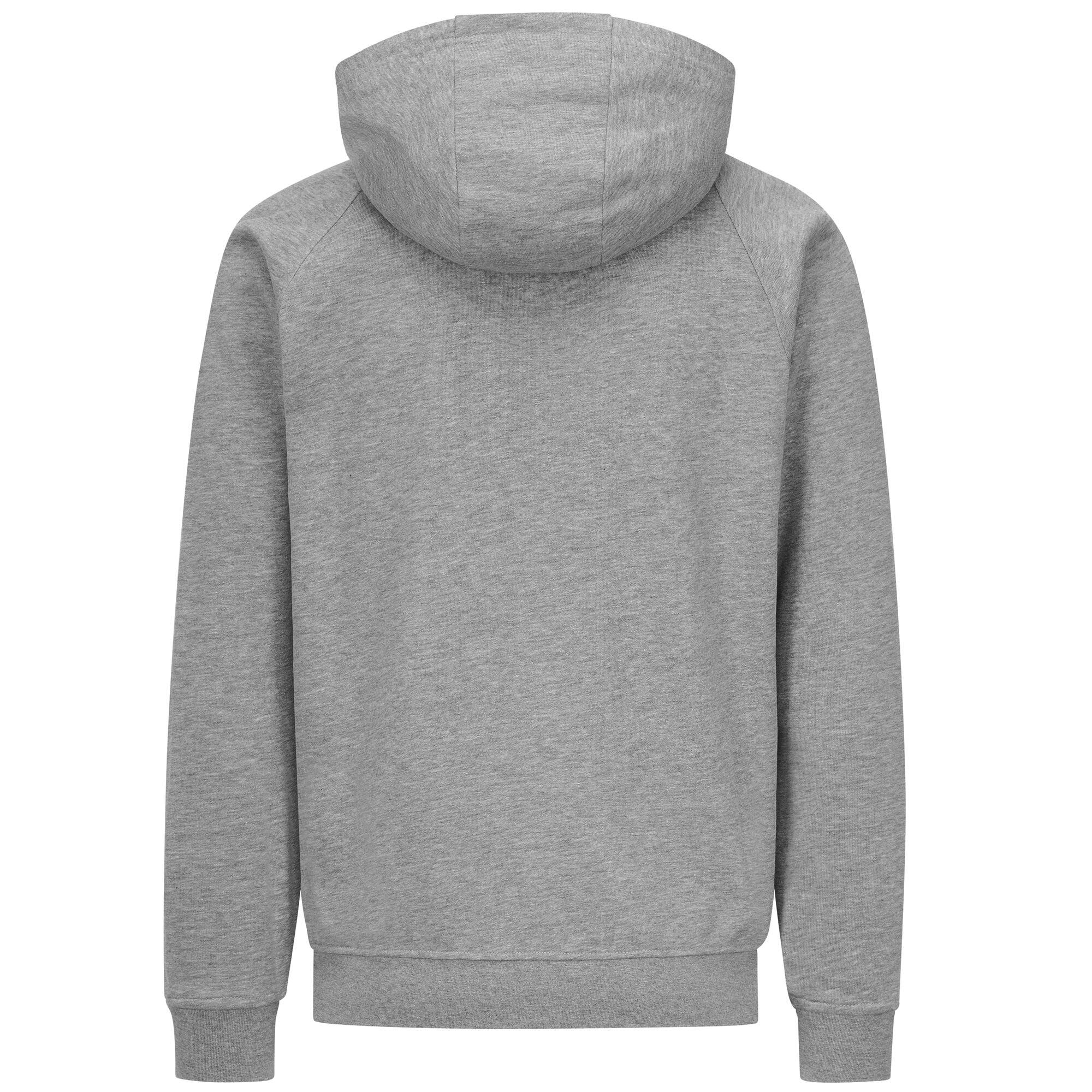 Felpa con zip da uomo in cotone grigio da sportivo 3/5