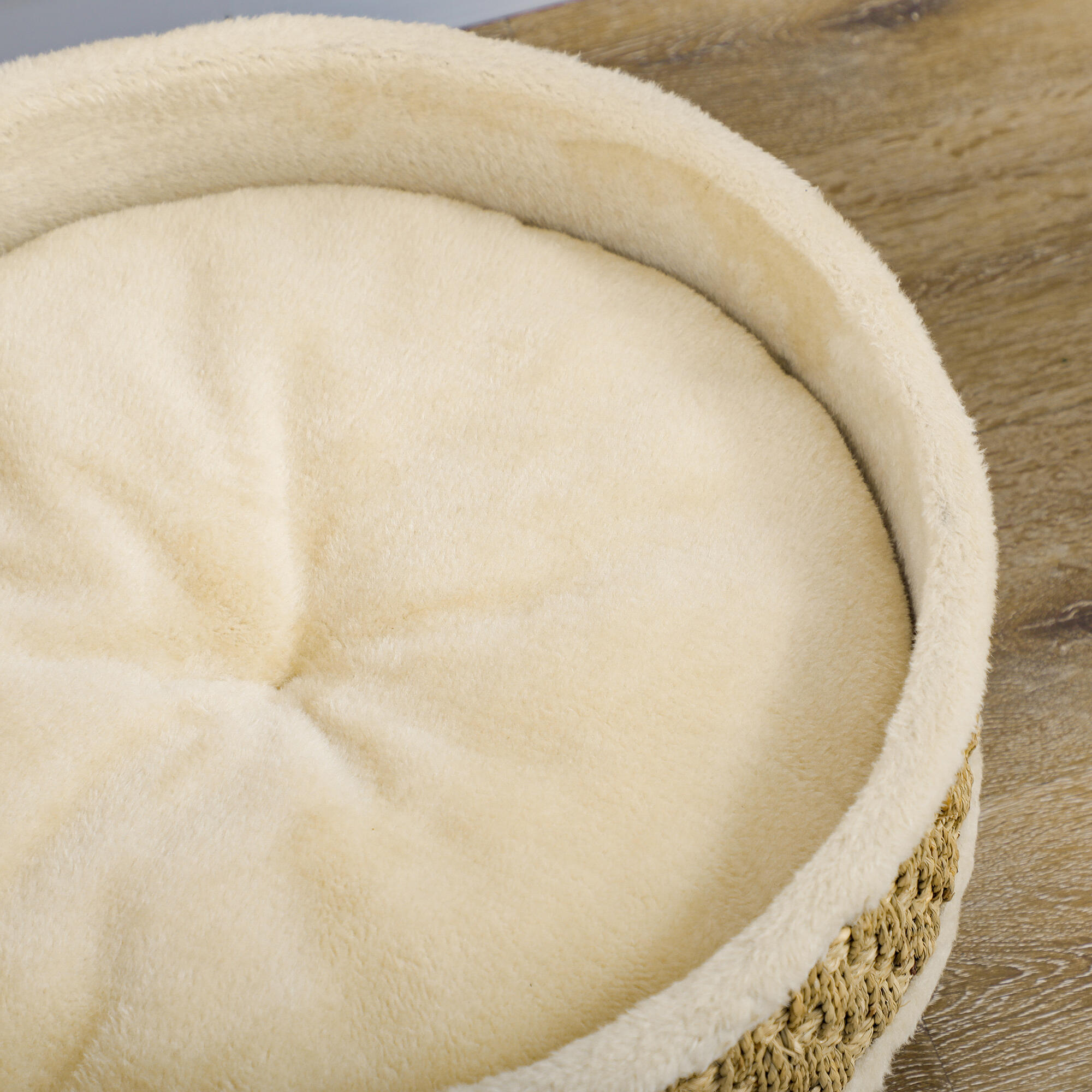 Cama para Perros PawHut 48x48x24.5 cm Beige 4/5