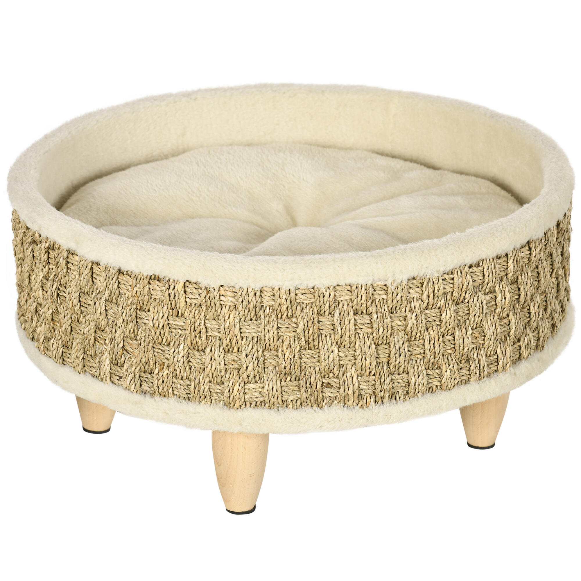Cama para Perros PawHut 48x48x24.5 cm Beige 1/5