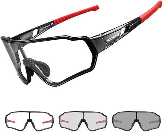 ROCKBROS Lunettes Vélo Photochromiques Sport Cyclisme VTT Route pour Homme Femme