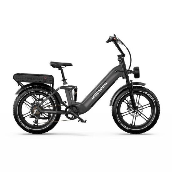 ONESPORT Bici Elettrica OT08 PRO - Batteria Motore 500W 48V18AH*2 - Grigio