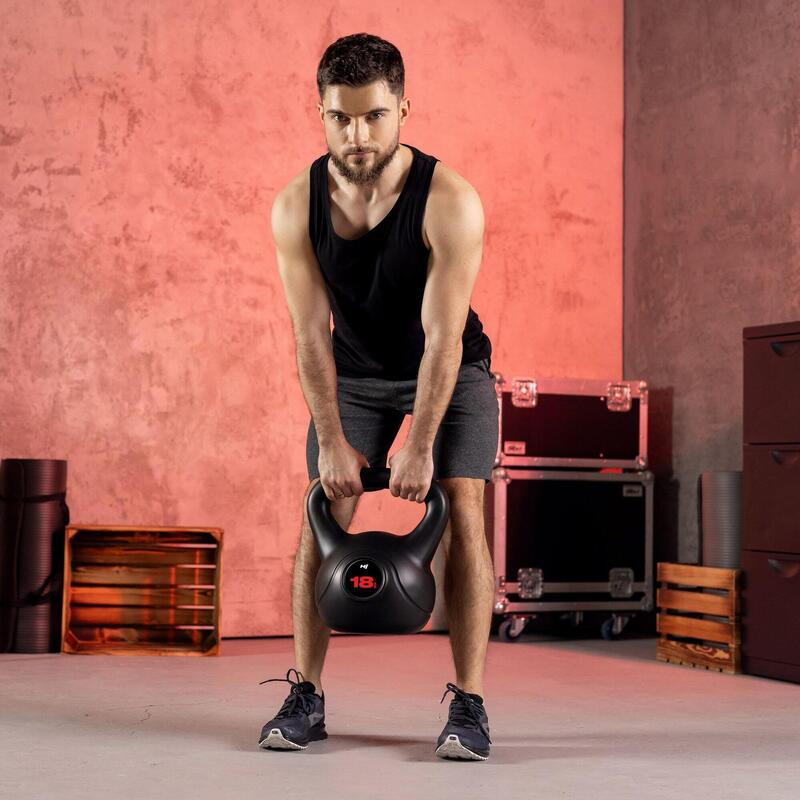 Vinylová činka Kettlebell 18kg