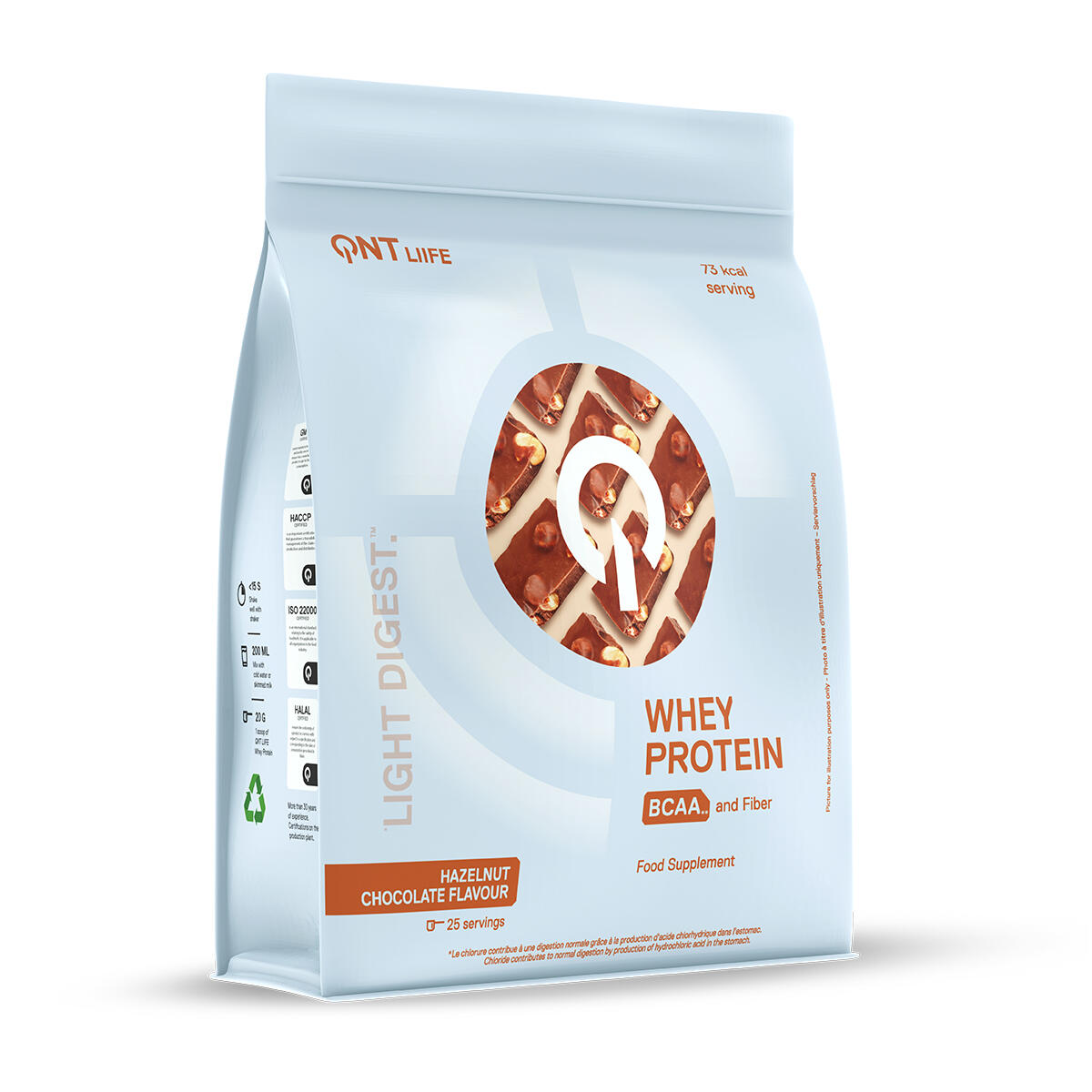 LIGHT DIGEST WHEY PROTEIN - Hazelnut Chocolate - 500 g 3/4