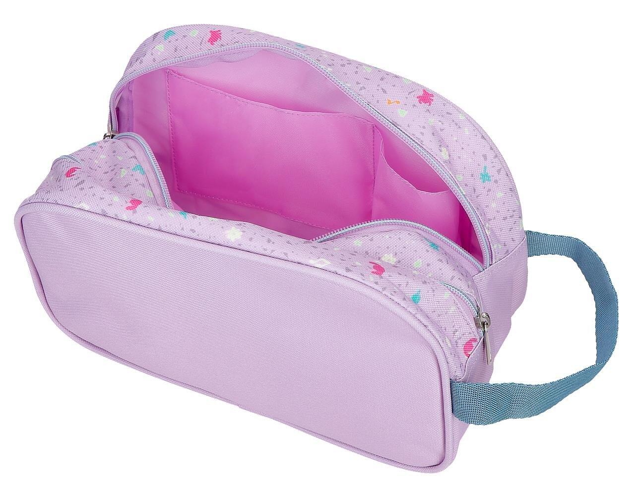 Neceser dos compartimentos niña Disney Lovely Stitch 16cm malva 5/5