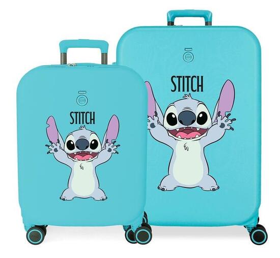 Maleta de cabina ABS rígida niña Disney Stitch Playful 44L lila