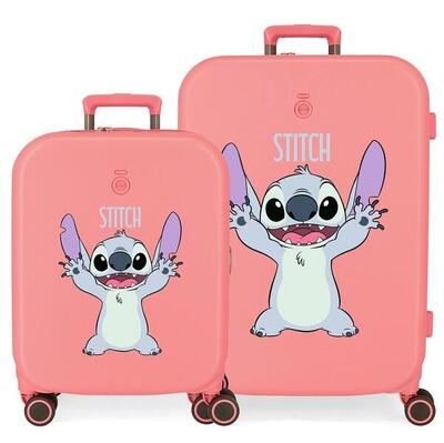 Maleta de cabina ABS rígida niña Disney Stitch Playful 44L lila
