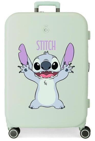 Valise rigide moyenne ABS fille Disney Stitch Playful 94,08L menthe