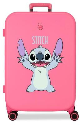 Maleta de cabina ABS rígida niña Disney Stitch Playful 44L lila