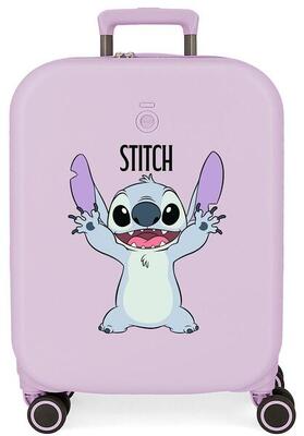 Maleta de cabina ABS rígida niña Disney Stitch Playful 44L lila