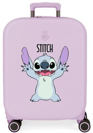 Valise cabine rigide ABS fille Disney Stitch Playful 44L corail