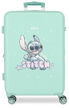 Valise moyenne Stitch Lovely ABS avec une capacité de 56L turquoise