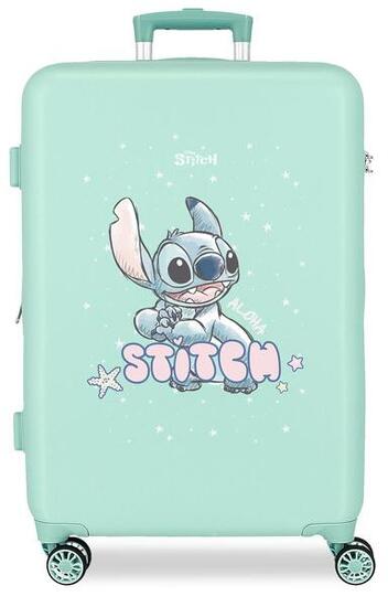 Valise moyenne Stitch Lovely ABS avec une capacité de 56L turquoise