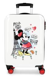 Valise cabine rigide ABS fille Disney Minnie Around the world 34L multicolore