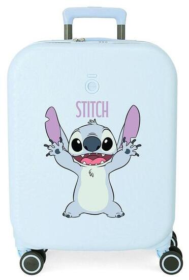 Valise cabine rigide ABS fille Disney Stitch Playful 44L turquoise