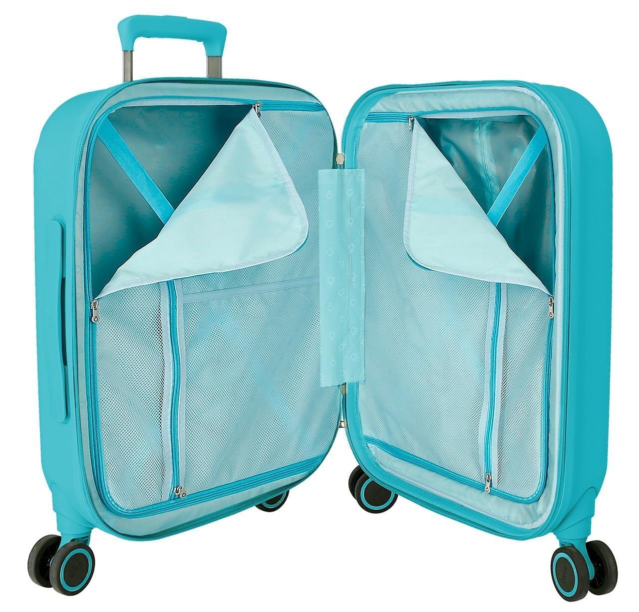 Valise cabine rigide ABS fille Disney Stitch Playful 44L turquoise 4/5