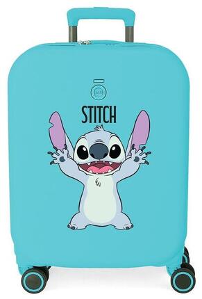 Valise cabine rigide ABS fille Disney Stitch Playful 44L corail