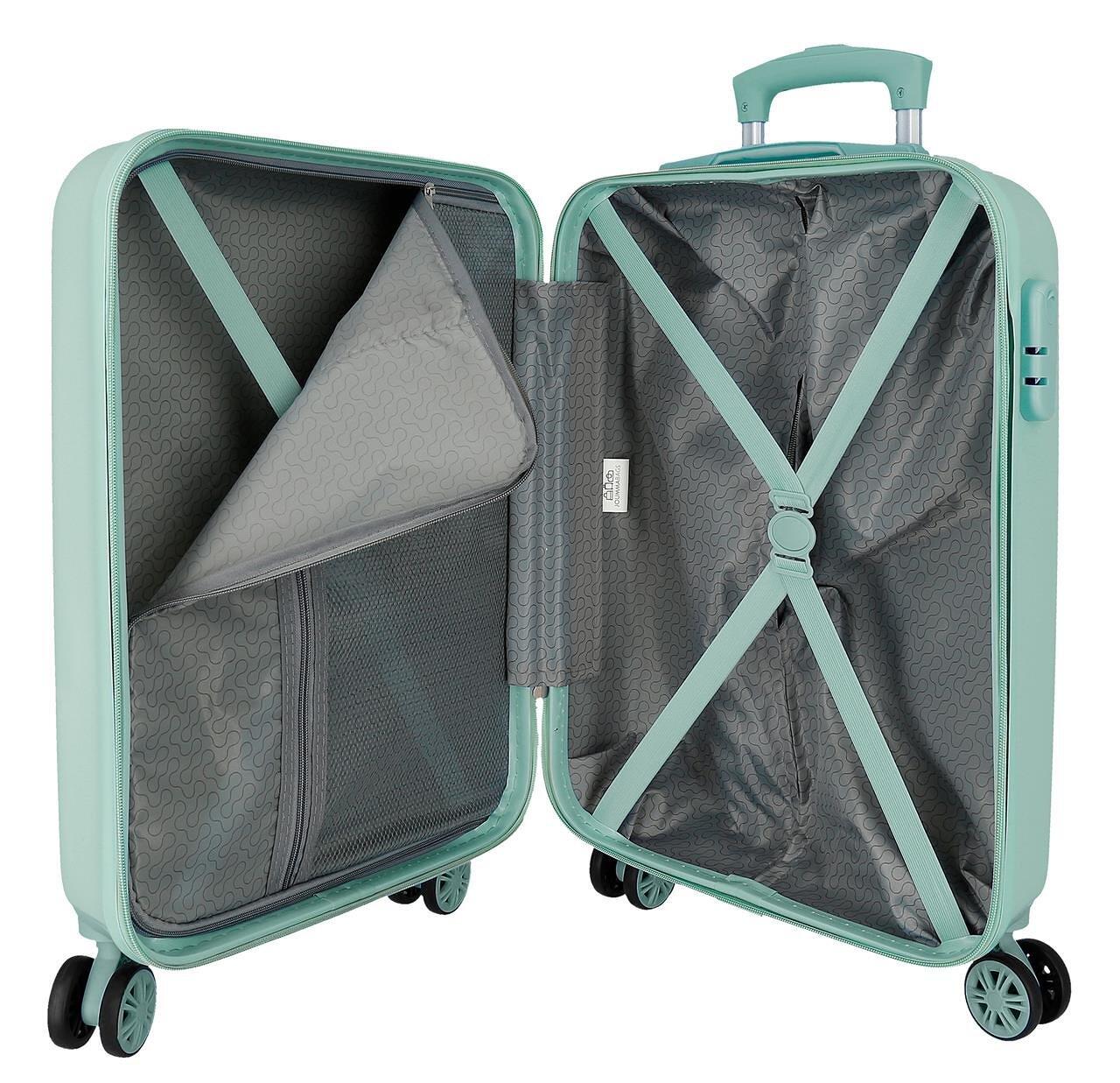 Valise cabine rigide ABS fille Disney Lovely Stitch 44L turquoise 4/5