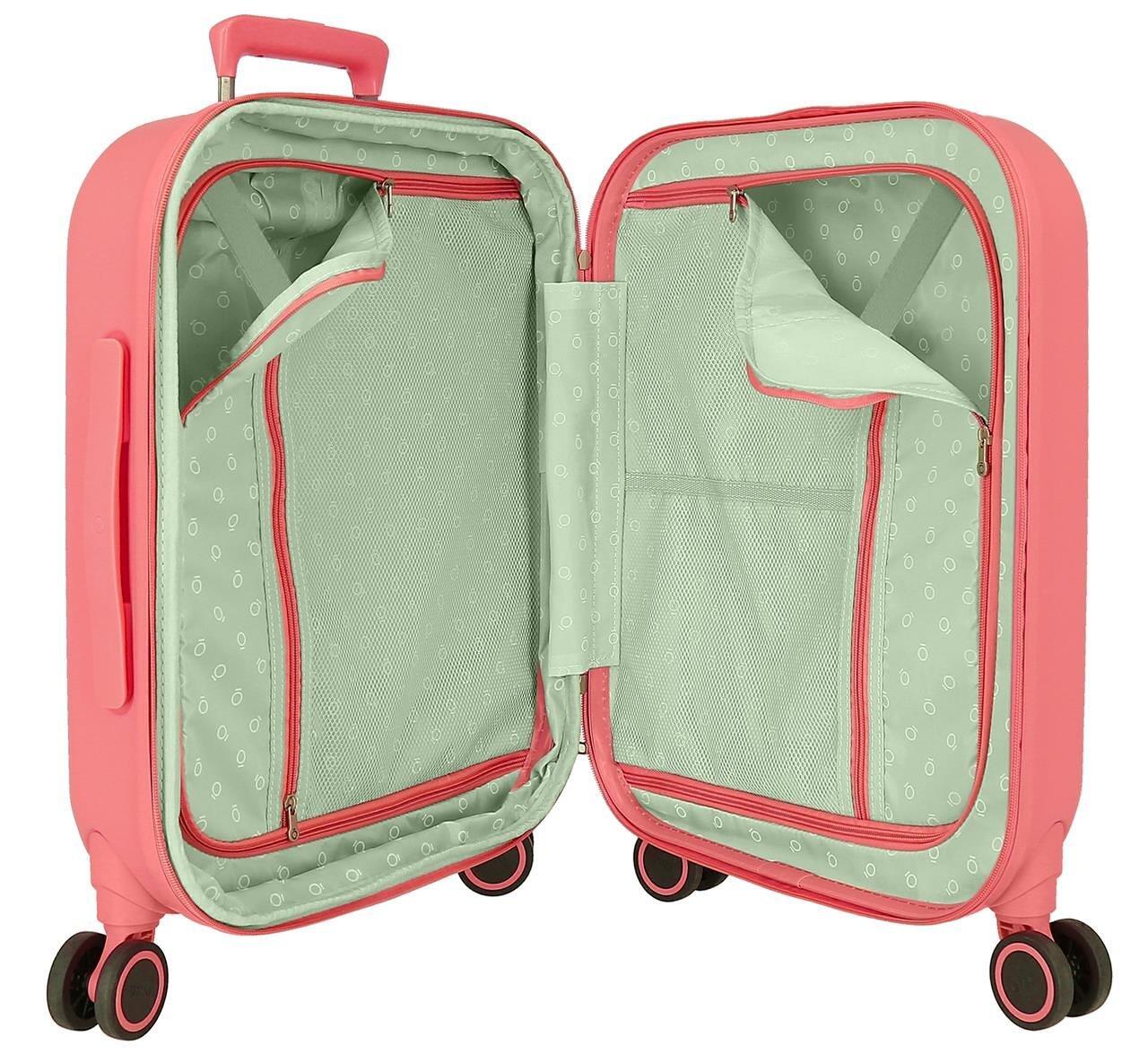 Valise cabine rigide ABS fille Disney Stitch Playful 44L corail 4/5