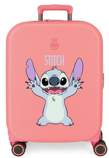 Maleta de cabina ABS rígida niña Disney Stitch Playful 44L lila