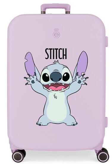 Valise rigide moyenne ABS fille Disney Stitch Playful 94,08L lilas