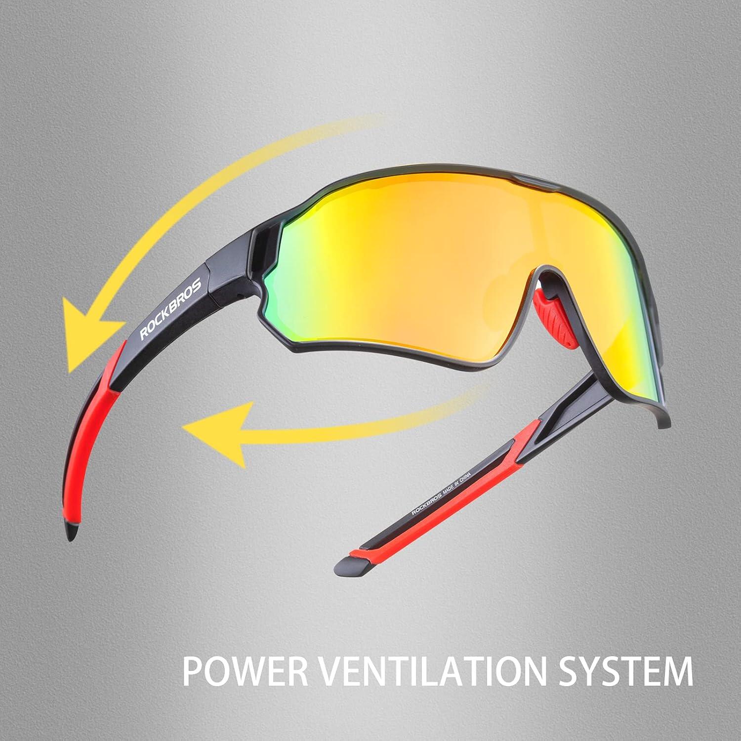 ROCKBROS Lunettes Soleil Polarisées Vélo UV400 Sport Homme Femme 30g 6/7