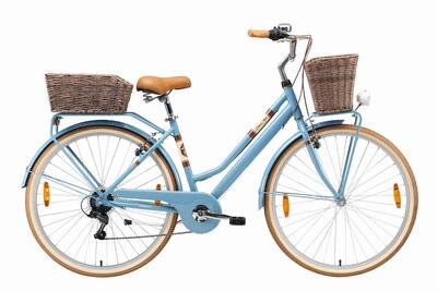 Bikestar retro damesfiets. 28 inch. 7 sp derailleur. blauw