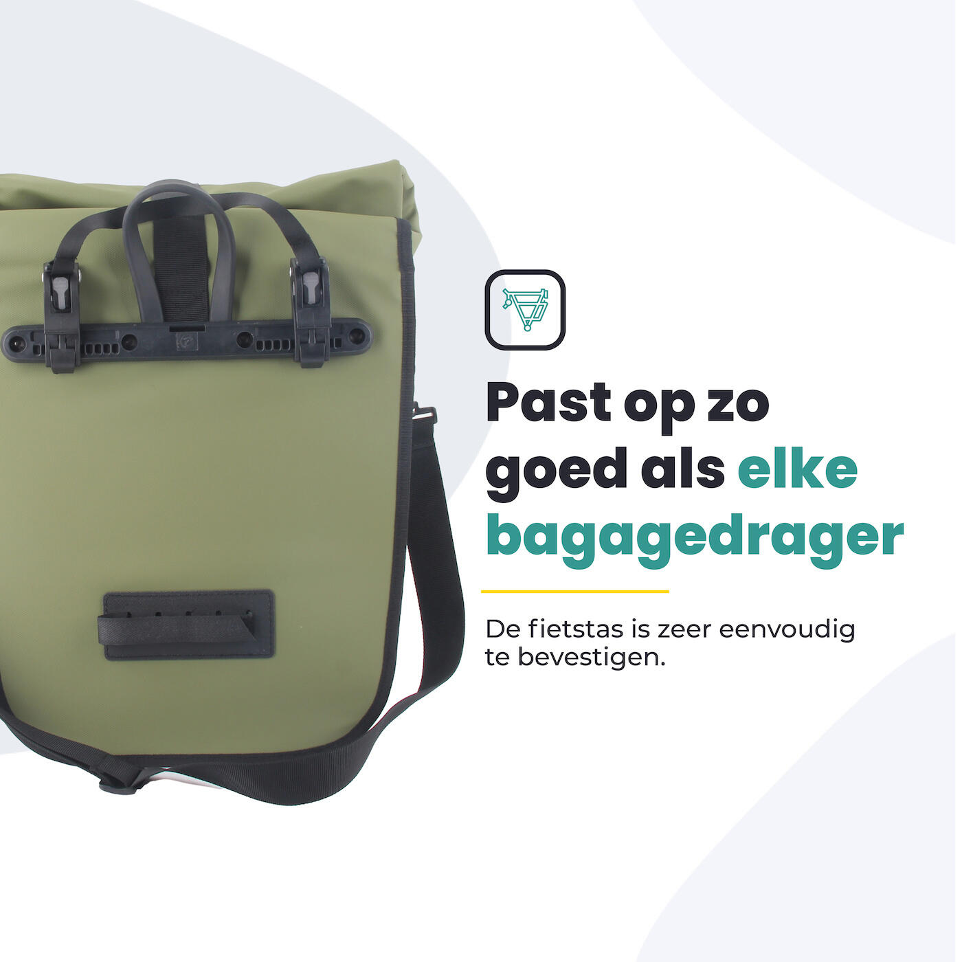 Voltano Journey Luxe Fietstas 28L - Olijf Groen - Enkele Pakaftas - Laptopvak 7/7