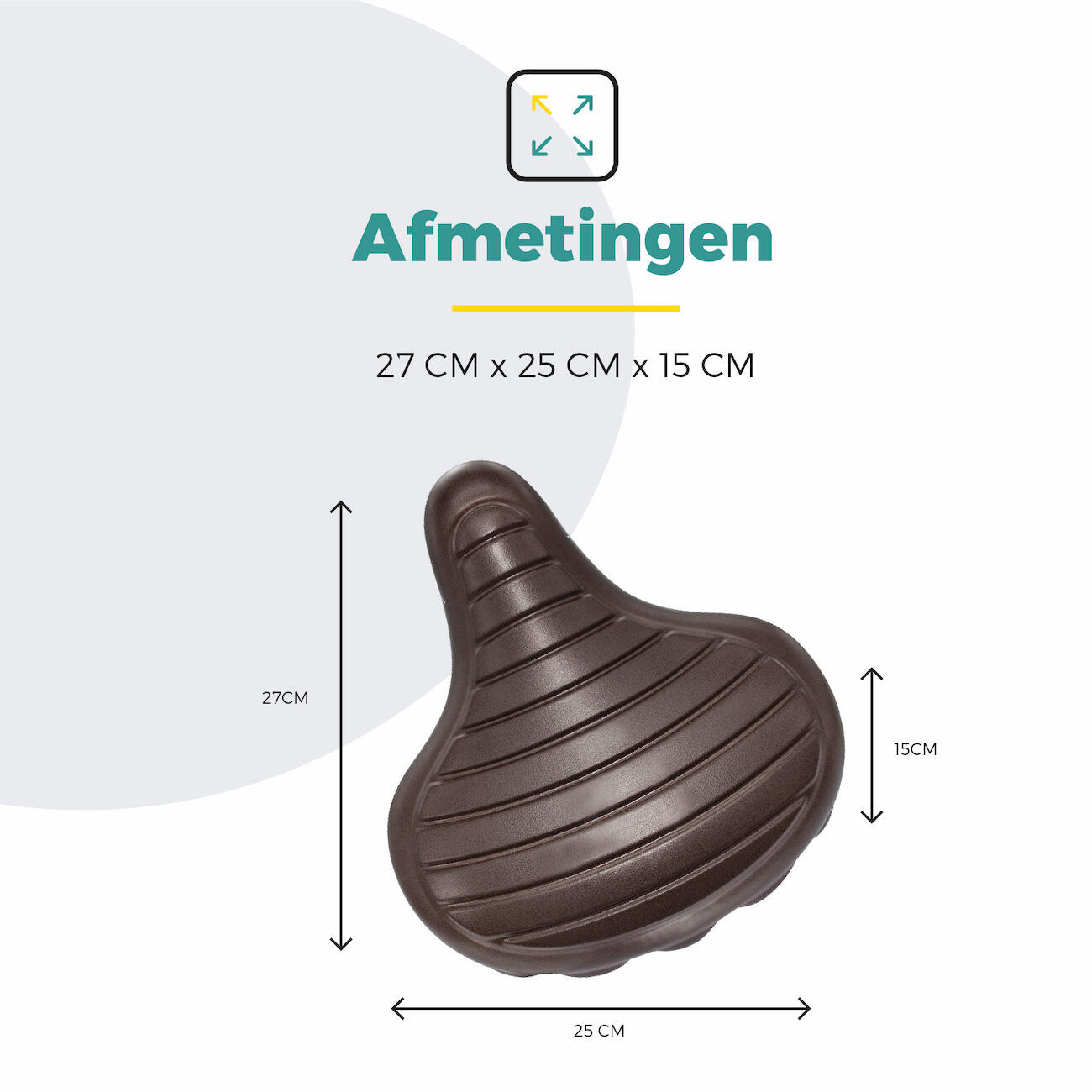 Voltano Drifter Fietszadel Wave 2.0 - Donkerbruin 7/7