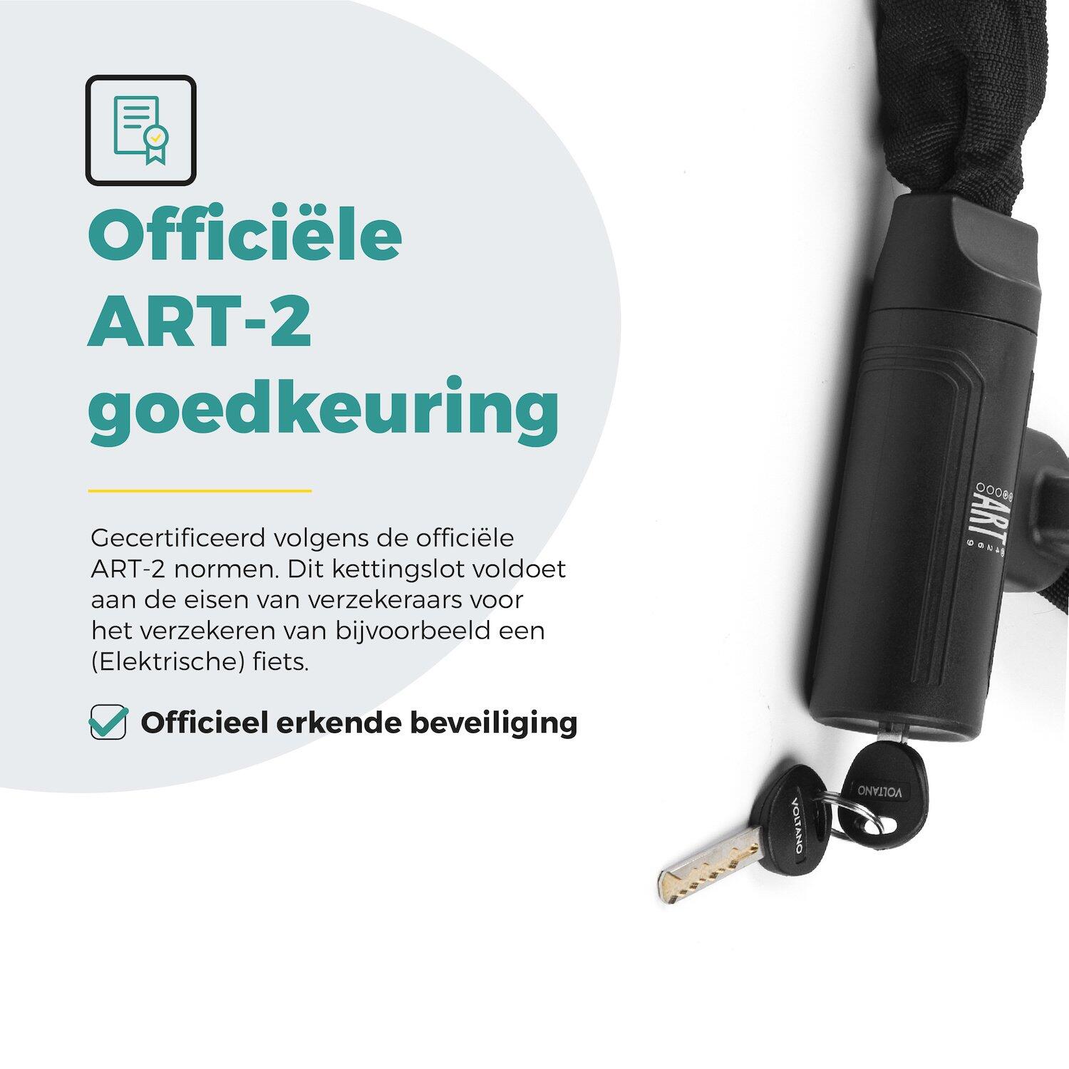 Voltano Securo ART2 Kettingslot Fiets - 130 CM - ART 2 Slot 6/7