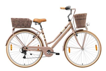 Vélo de ville, VTC en aluminium 28", 7 vitesses, rétro urbain