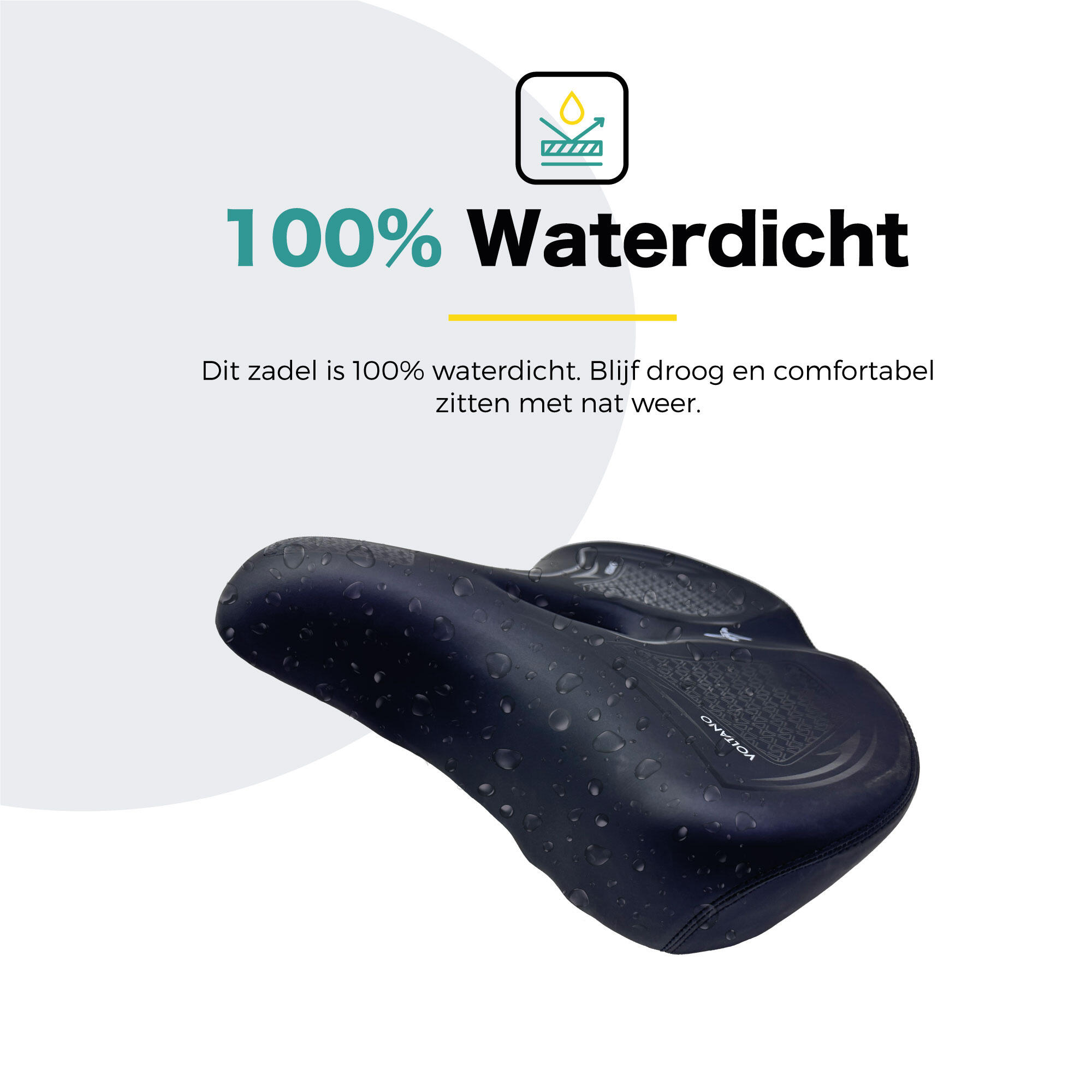 Voltano XXXL Fietszadel Cross - Zwart - Uitsparing 7/7