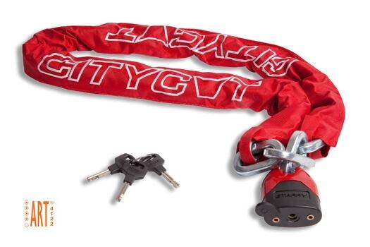 Starry Chainlock Citycat avec housse en nylon 1500 x 12,5 mm rouge 2/3