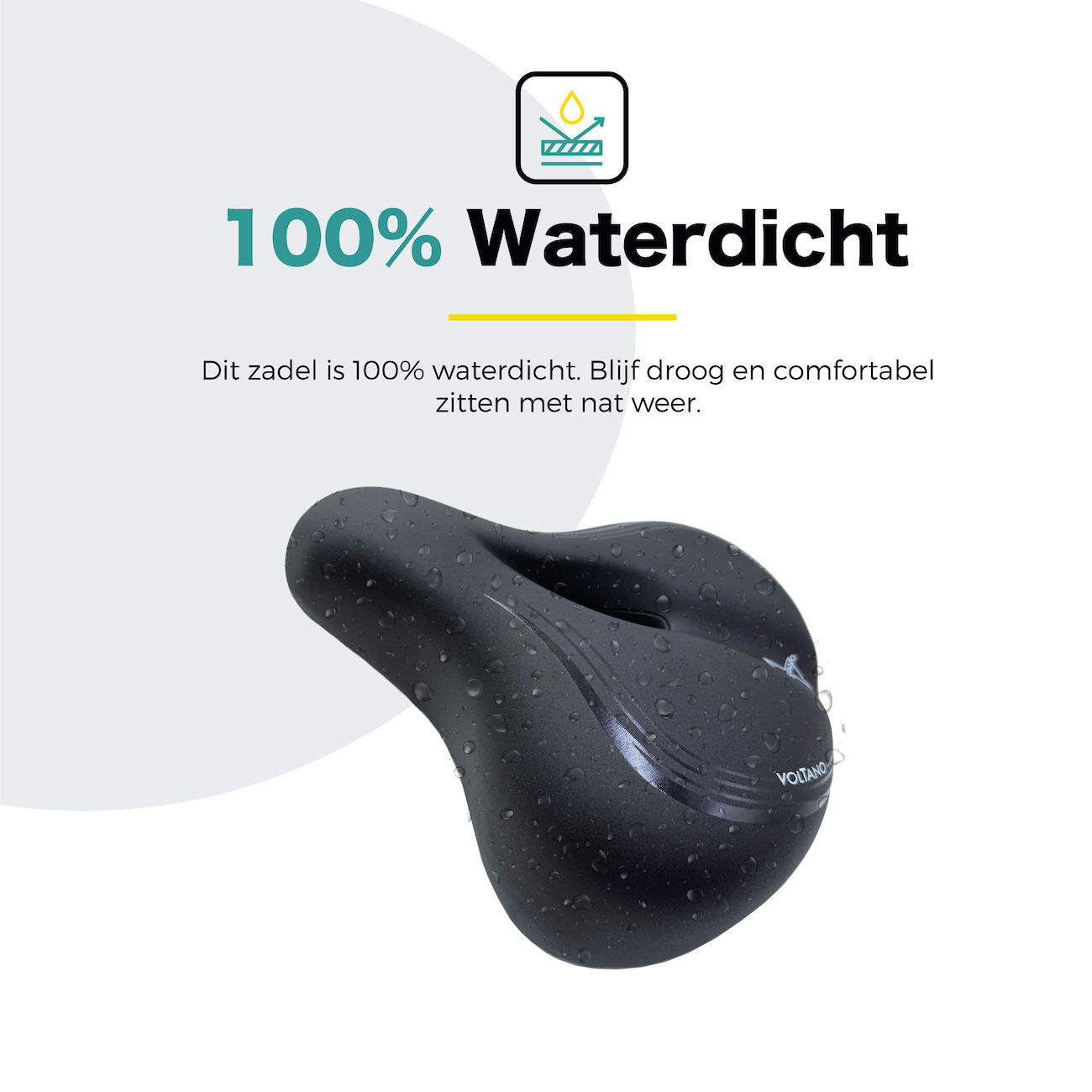 Voltano XXXL Fietszadel - Medicus - Zwart - Uitsparing 6/7