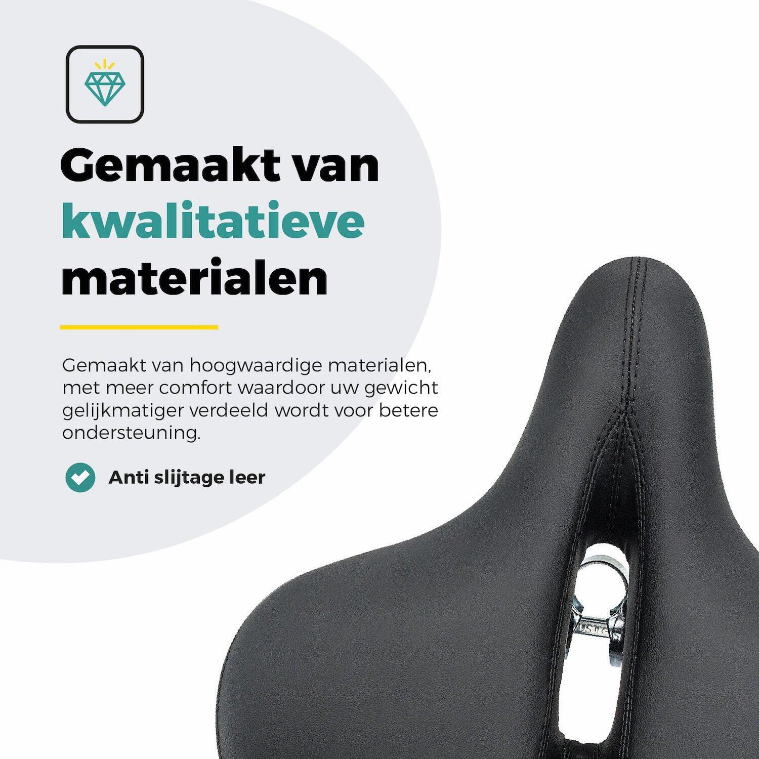 Voltano XXXL Fietszadel - Big City - Zwart - Uitsparing 6/7