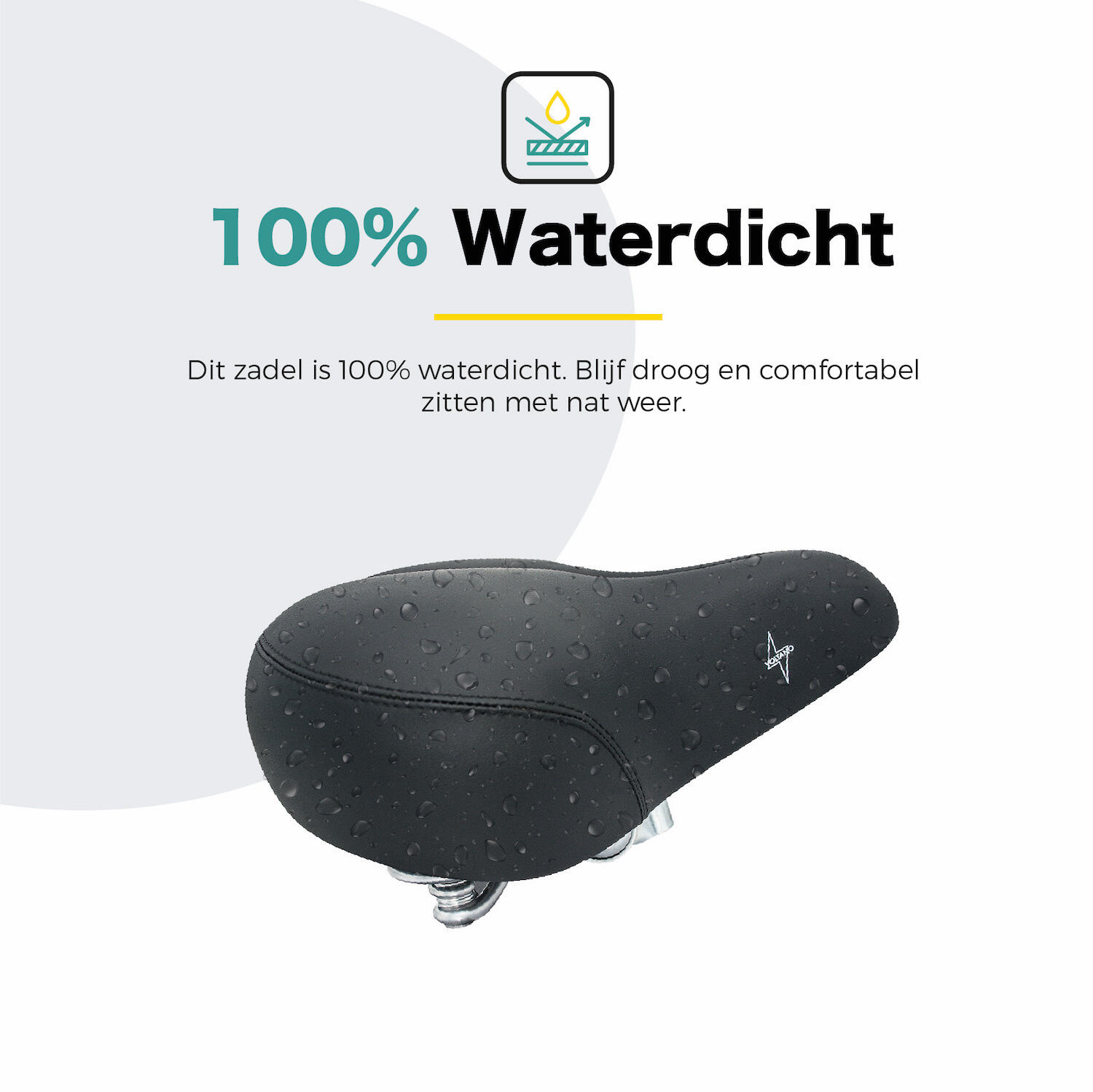 Voltano XXXL Fietszadel - Big City - Zwart - Uitsparing 7/7